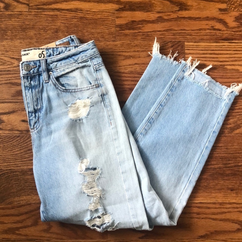 Garage Mom Jeans Straight Leg High Rise